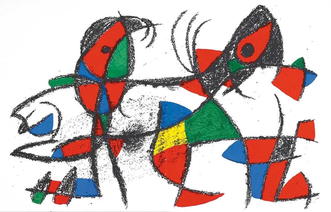 Joan Miro Original Lithograph V2-10d Mourlot 1975 (1 of 1)