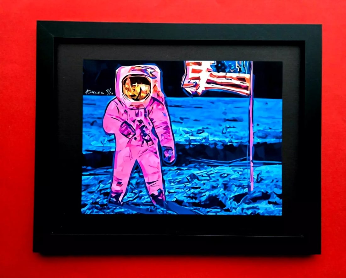 ALEXANDER DULAC | FIRST MAN ON THE MOON Hand Signed Print Ed of 10 COA (1 of 4)