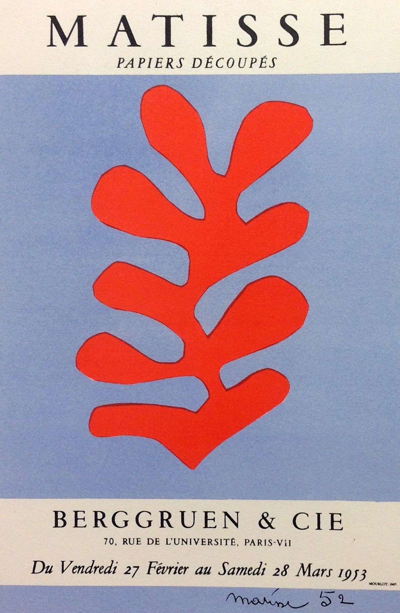 Matisse Lithograph 47 Papiers decoupes 1959 Mourlot (1 of 1)