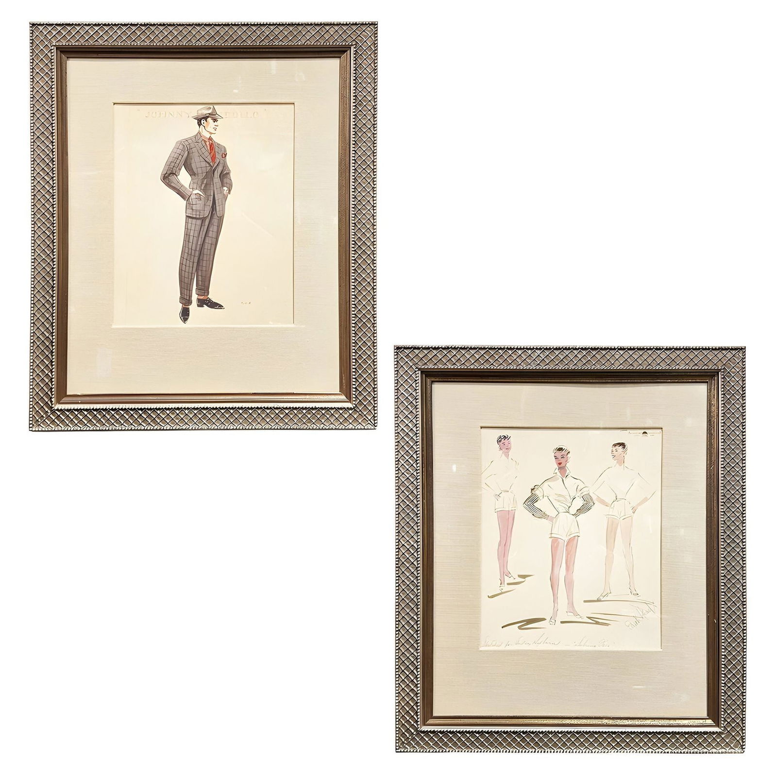 Johnny Apollo & Sabrina Costume Design Prints by Edith Head, Pair (1 of 19)