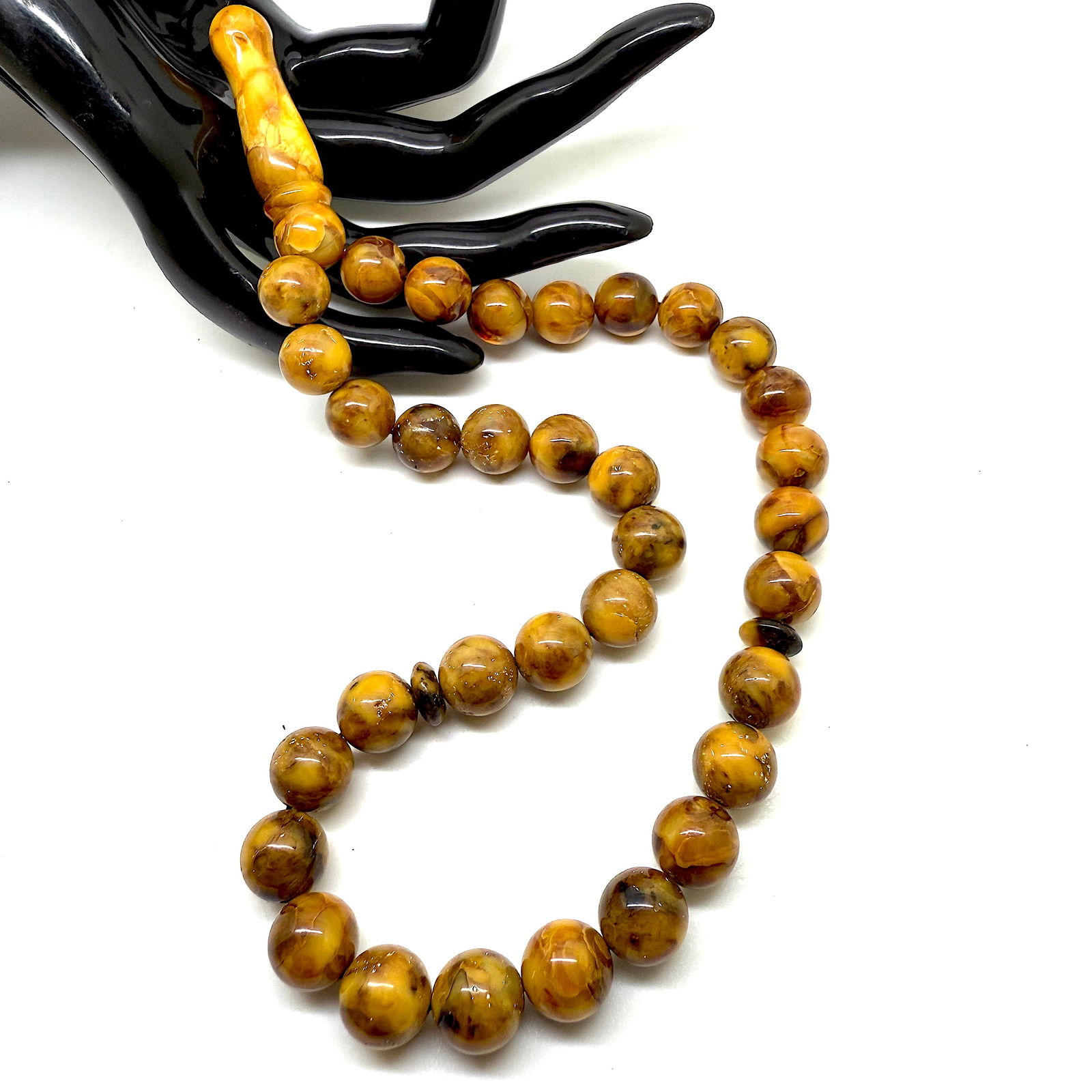 Incredible Vintage Amber Tesbih made from Round Amber beads (1 of 5)