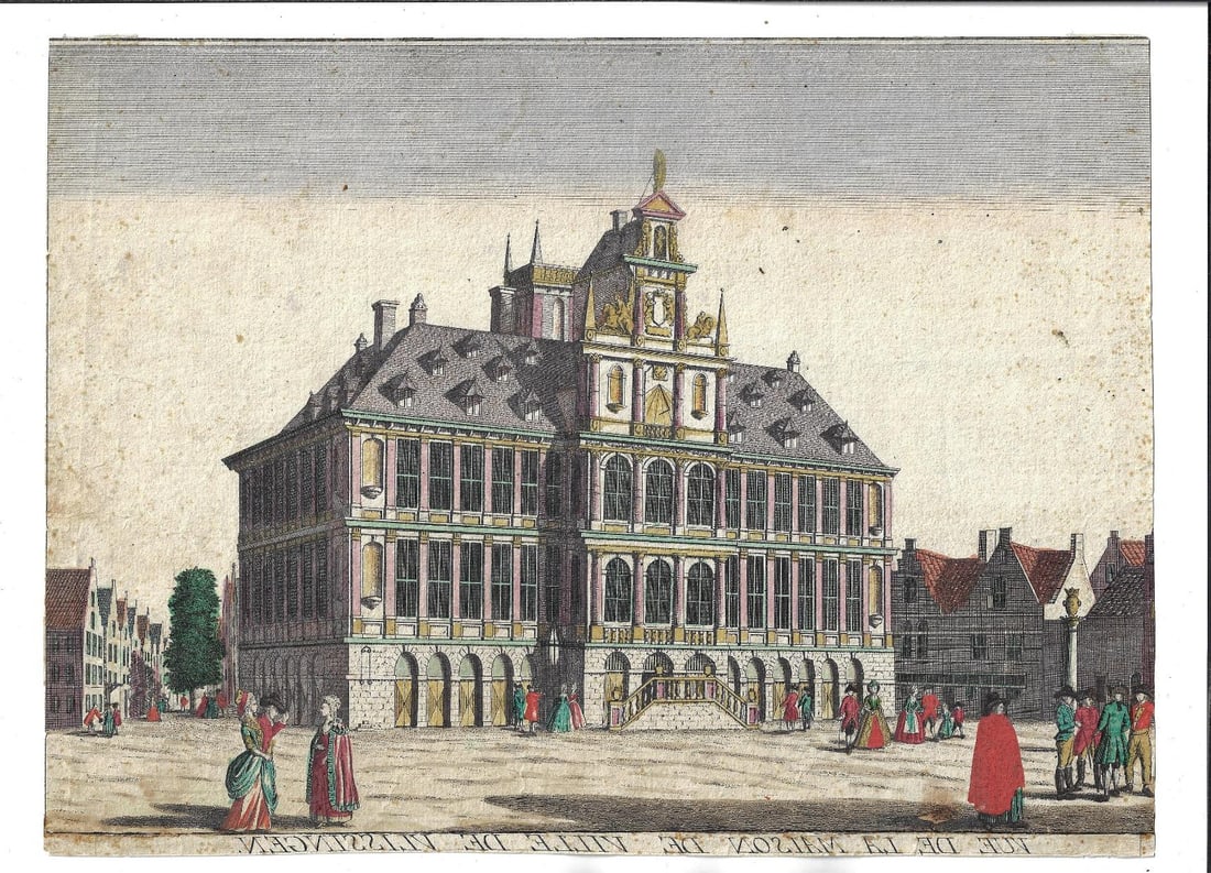 1770 Handcolored View Maison Vlissingin (1 of 1)