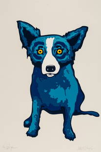 George Rodrigue Untitled Print: Description: George Rodrigue Untitled Print measuring at 35x24 inches Date: Unknown Material: Fine Art Paper Additional Information: Possible Reproduction/Printed Later Reserve: $60.00 Shipping: Domes