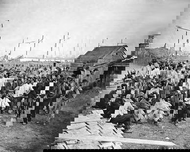 C. 1862, NEGRO LABORERS AT ALEXANDRIA, BY MATTHEW BRADY: Title: C. 1862, NEGRO LABORERS AT ALEXANDRIA, BY MATTHEW BRADY Artist/Source: MATTHEW BRADY Original Date: 1862 Dimensions: 8 X 10 Description: || UNITED STATES SHIPPING ONLY! || This lot is a Dye Bas