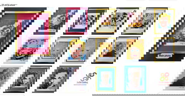 ANDY WARHOL + RARE 1984 SET OF 6 PORTRAIT PRINTS SIGNED MATTED AND FRAMED!: This is a Stunning and Scarce Set of 6 1984 Prints after Andy Warhol FACSIMILE SIGNATURES IN INK HERMANN HESSE JACK NICKLAUS MARILYN MONROE ALFRED HITCKCOCK DOLLY PARTON JUDY GARLAND from - His Pop Ar