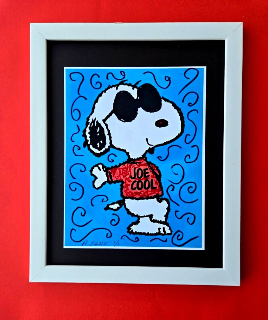Aidan Flux - Snoopy Joe Cool �� | Unique Mixed Media Artwork 1/1 Hand Signed COA (1 of 4)