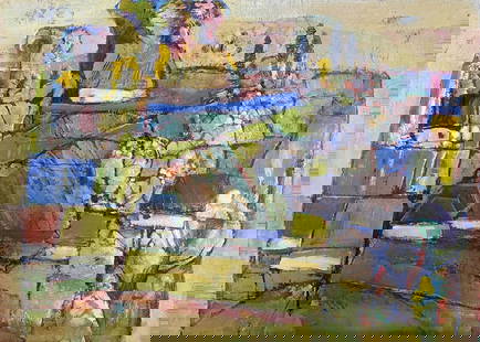 Abstract oil painting April Skorupsky Isaac Abramovich: Verne 339 *** ABOUT THIS PAINTING *** * TITLE: "April" * ARTISTS: Skorupsky Isaac Abramovich * SIZE: 55x75 cm/'21.65x29.52 inches' * MEDIUM: oil, canvas * HAND PAINTED: Original painting from our coll