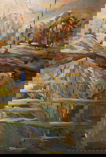 Oil painting Etude Mykola Reznik: GS 431 *** ABOUT THIS PAINTING *** * TITLE: "Etude" * ARTISTS: Mykola Reznik * SIZE: 70x50 cm/'27.55x19.68 inches' * MEDIUM: oil, cardboard * HAND PAINTED: Original painting from our collection * COND