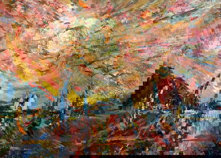 Glushchenko Nikolay Petrovich Oil painting The sun: Verns 19 *** ABOUT THIS PAINTING *** * TITLE: "The sun" * ARTISTS: Glushchenko Nikolay Petrovich * SIZE: 49.5x70 cm/'19.48x27.55 inches' * MEDIUM: oil, cardboard * HAND PAINTED: Original painting from