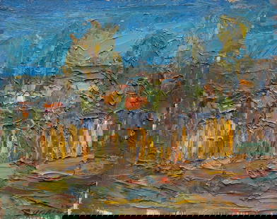 Abstract oil painting Evening Dupliy Sergey Alexandrovich: Verns 254 *** ABOUT THIS PAINTING *** * TITLE: "Evening" * ARTISTS: Dupliy Sergey Alexandrovich * SIZE: 40x50 cm/'15.74x19.68 inches' * MEDIUM: oil, cardboard * HAND PAINTED: Original painting from ou