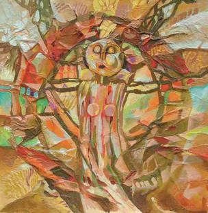 Abstract oil painting Palimpsest Stadnik Vladimir: GSE 11 *** ABOUT THIS PAINTING *** * TITLE: "Palimpsest" * ARTISTS: Stadnik Vladimir * SIZE: 60x60 cm/'23.62x23.62 inches' * MEDIUM: oil, cardbaord * HAND PAINTED: Original painting from our collectio