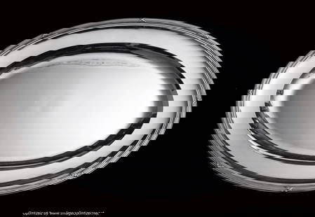 ODIOT - LARGE ANTIQUE FRENCH 950 STERLING SILVER SERVING PLATTER + WRAP,1850-1899: Title: ODIOT - LARGE ANTIQUE FRENCH 950 STERLING SILVER SERVING PLATTER + WRAP,1850-1899 Description:Direct from Paris, A Gorgeous 19th Century Antique French 950 Sterling Silver Serving Serving Platt