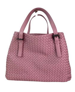 Bottega Venetta Nappa Intrecciato Large Seamless Rose Pink tote Bag: Pre-Owned 100% Authentic Bottega Venetta Nappa Intrecciato Large Seamless Rose Pink tote Bag RATING: B+...Very Good, well maintained, shows minor signs of wear MATERIAL: intrecciato leather HANDLE: do