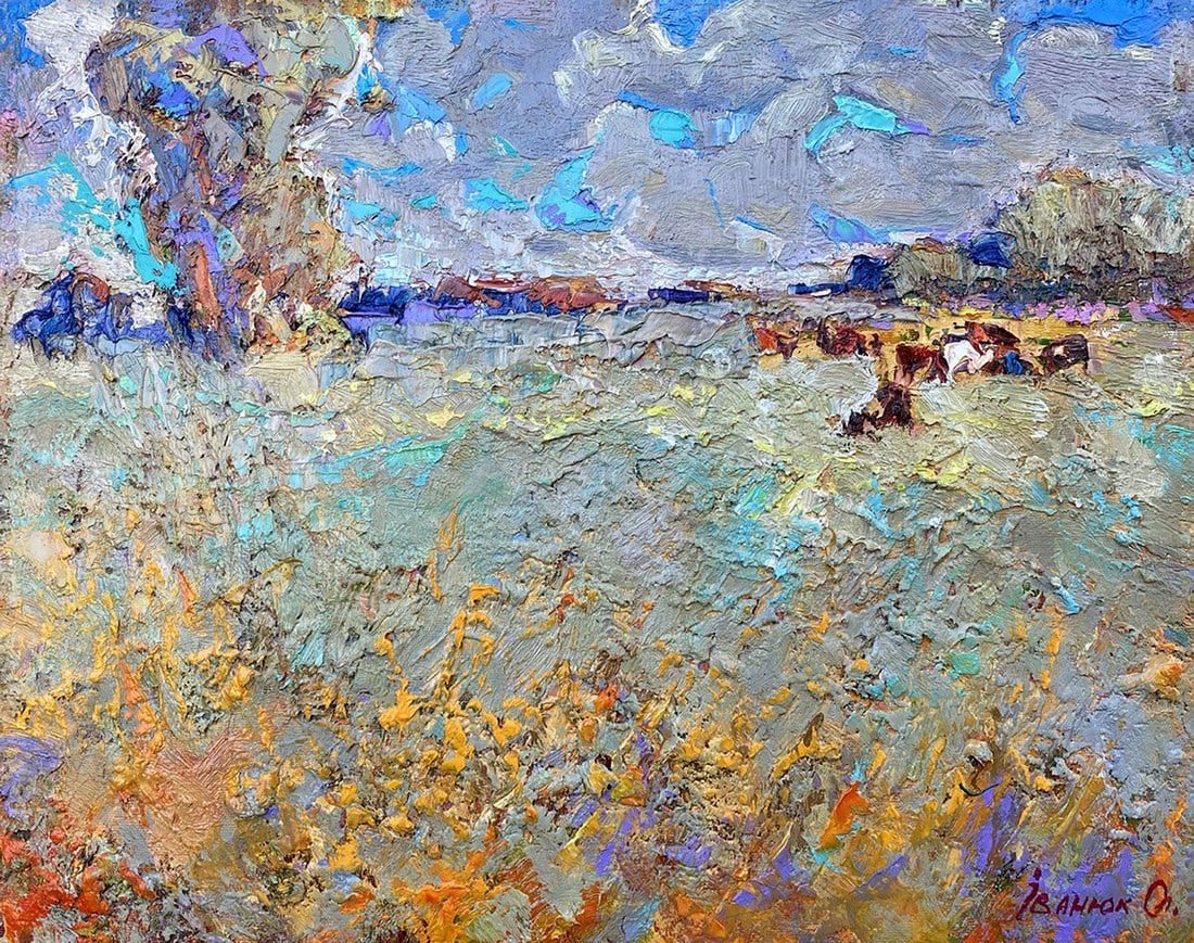 Oil painting Far-steppe Alex Kalenyuk (1 of 4)