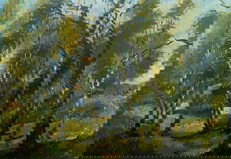 Oil painting Autumn is approaching Litvinov Oleg Arkad'yevich: &#8470;Litv 252 *** ABOUT THIS PAINTING *** * TITLE: "Autumn is approaching" * ARTISTS: Litvinov Oleg Arkad'yevich * SIZE: 20x37 cm/'7.87x14.56 inches' * MEDIUM: oil, cardboard * HAND PAINTED: Origina