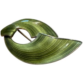 Finn Jensen Sterling Silver Enamel brooch Norwegian Norway