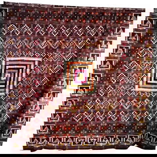 1910 Museum Quality Silk Persian Textile ANTIQUE Tapestry 88x82": Hand Made by original owners grandmother. The process starts from getting the silkworm cocoons. If you search ' how is silk made' in YouTube, there's a video describing the whole process. This masterp