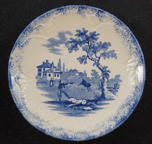 Child’s Blue China Toy Plate 4 5/8” #13