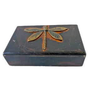 Jan Barboglio Dragonfly Box Metal Trinket Blessing Box