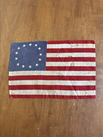 Unusual Bicentennial Betsy Ross 13 Star US Flag