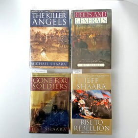 SIGNED Collection of Shaara First Edition Civil War and Mexican War books