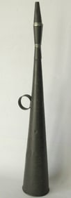 Antique tin country fish mongers announcement horn
