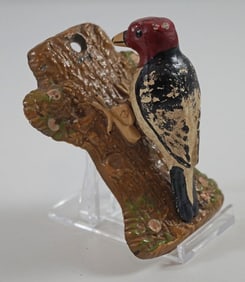 Red Headed Woodpecker Cast Iron Hubley Doorknocker