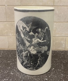 Staffordshire Creamware Liverpool Tankard Apotheosis Of Washington Rare Mug Circa 1800