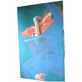 Meier Gallery 36x60 signed Harris 1979 ORIGINAL Abstract Painting
