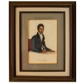 McKenney & Hall Native American Hand Colored Lithograph JOHN RIDGE A CHEROKEE