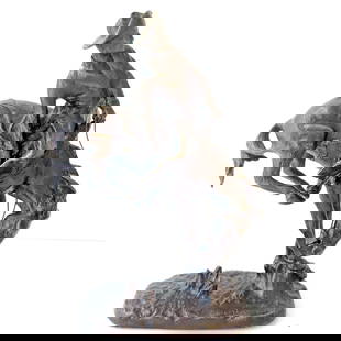 Frederic Remington The Outlaw by the Franklin Mint: Title: Frederic Remington The Outlaw by the Franklin Mint Description: An official issue of the Frederic Remington Art Museum 1988 This is a small bronze statue approx. 6.5&#8221; T Excellent conditio