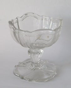 Antique miniature clear glass compote.