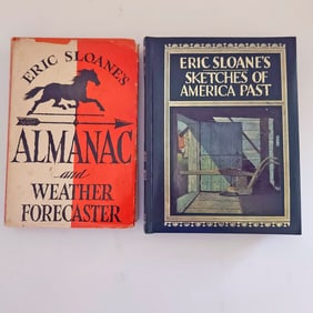 Eric Sloane's Almanac and Weather Forecaster Plus Sketches of America's Past (Leather Bound} 1986