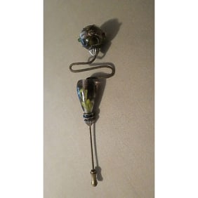 Antique Venitian Art Glass womans Hat pin