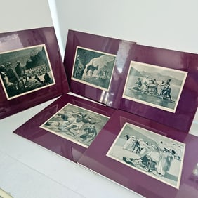 1890 Harper's Weekly Frederic Remington set of 5 Illustrations from Thomas A. Janvier's "The Aztec