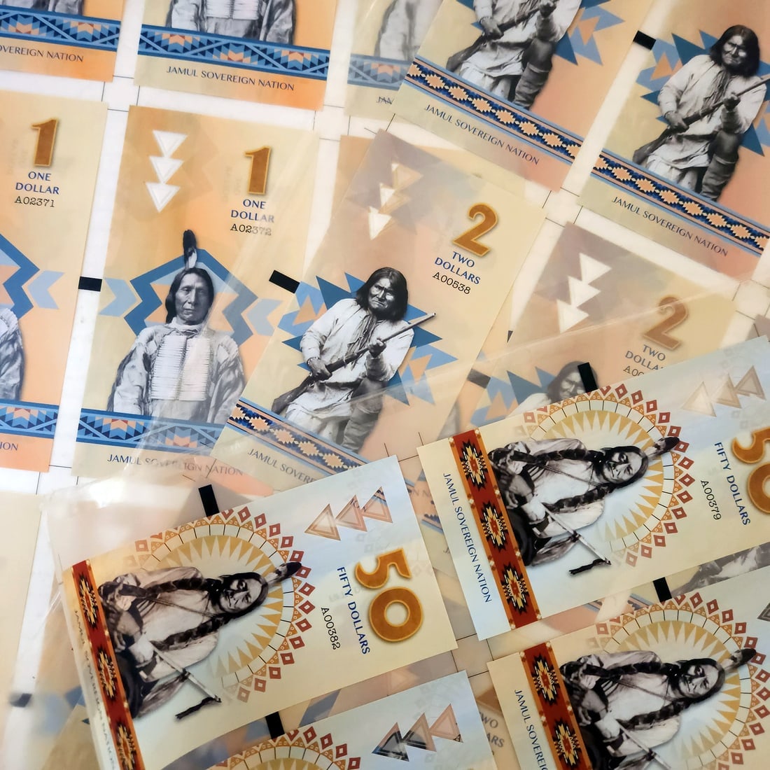 2019 Jamul Nation Native American Polymer Notes Uncut Commemorative Currency Sheets (1 of 12)