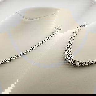 925 Sterling Silver Square Byzantine King's Chain,Men Necklace: Title: 925 Sterling Silver Square Byzantine King's Chain,Men Necklace Description: 925 Sterling Silver Square Byzantine King's Chain,Men Necklace Size and Weight:23.62 in (60cm)/100g Byzanthine King's