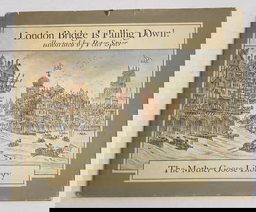 LONDON BRIDGE IS FALLING DOWN Mother Goose Peter Spier HB/DJ 1st Ed. Signed: LONDON BRIDGE IS FALLING DOWN The Mother Goose Library. Illustrated by Peter Spier HB/DJ 1st Edition Stated. Signed by author inscribed to Susie. Inscription to Susie from Aunt Tue on reverse side of
