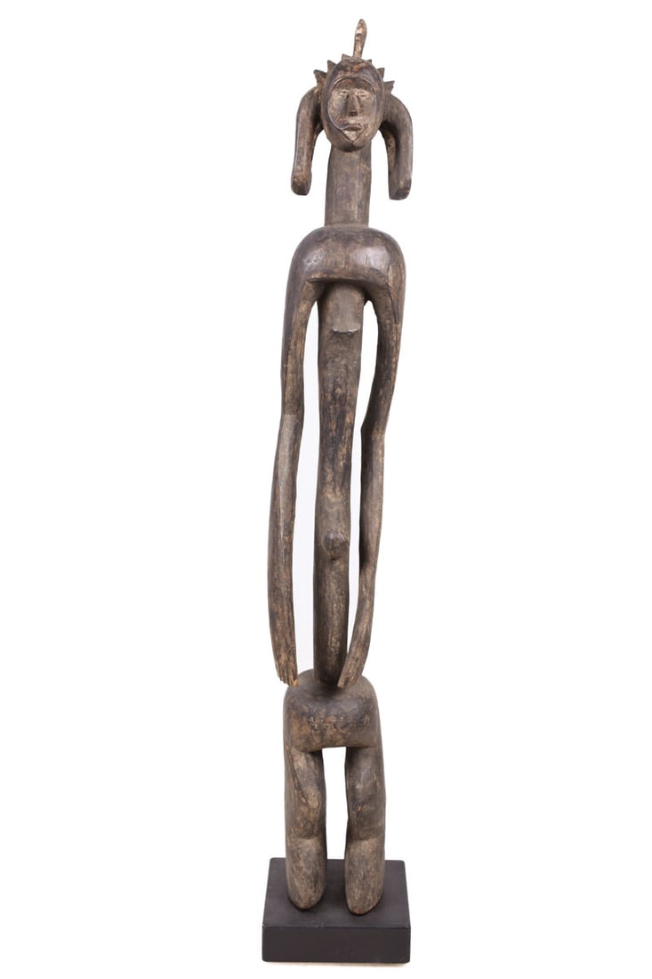 Lagalagana figure – Wood – Mumuye – Nigeria: Stunning Lagalagana figure from the Mumuye tribe of Nigeria. Living on the left bank of the Benue River, the 400,000 Mumuye people intensively farm an area of plains. Mumuye artists are famous for the