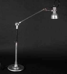 French industrial modernist task lamp Lumina mounted on a base: French modernist lamp made in the 1950's by LUMINA , a French company since defunct , the particularity of the connection is the ability to be manipulated in any shape or form desired in the style of