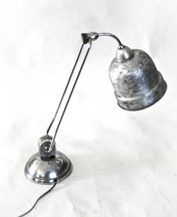 FRENCH MODERNIST DESK LAMP JUMO 610 PERRIAND small reflector 2: French modernist desk lamp made in the 1940's by Jumo , an important lamp making company from France who used the best designer of their time , it is not know who is the creator but there is some simi