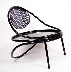 MATHIEU MATEGOT pair of metal armchair Copacabana rigitulle
