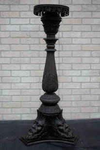 Antique Neoclassical Italian Bronze Torchiere Pedestal: Vintage from before 2000 Antique Neoclassical Italian Bronze Torchiere Pedestal A rare and beautifully detailed cast Venetian bronze torchere pedestal, in the neoclassical manner with good patina. Cir