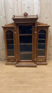 Antique Victorian Eastlake Walnut Bookcase Display Case: Vintage from before 2000 Antique Victorian Eastlake Style Walnut Bookcase Display Case Gorgeous Eastlake Victorian walnut display case/bookcase is just a gorgeous piece of antique furniture. It is in