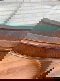 Vintage Empire Collection by John Widdicomb Burl Wood Coffee Table with Beveled Glass: Vintage from before 2000 Vintage Empire Collection Round Burl Wood Coffee Table with Beveled Glass by John Widdicomb A timeless piece by one of the most relevant designers of almost every style of fur