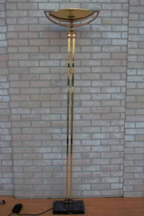 Mid Century Relco Milano Italy Torchiere Brass Floor Lamp: Vintage from before 2000 Materials: Metal Mid Century Relco Milano Italy Torchiere Brass Floor Lamp An elegant brass torchiere floor lamp with a marble base. Circa Mid 20th Century Dimentions H 72&#82