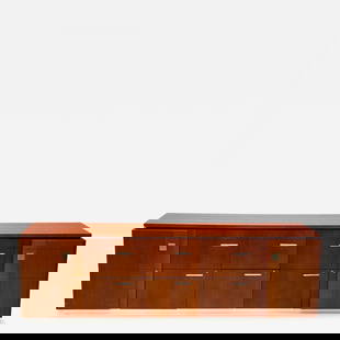 Steelcase, Cherrywood, Steel, Sideboard, USA, 2000s: Title: Steelcase, Cherrywood, Steel, Sideboard, USA, 2000s Description: Steelcase, Cherrywood, Steel, Sideboard or Credenza, USA, 2000s A large and impressive Sideboard or Office Credenza. Steelcase I