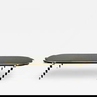 Maison Jansen Style, Hollywood Regency, Dining Table, Black Lacquer, Bronze: Title: Maison Jansen Style, Hollywood Regency, Dining Table, Black Lacquer, Bronze Description: Maison Jansen Style, Louis XVI, Hollywood Regency, Dining Table, Black Lacquer, Bronze A impressive ebon