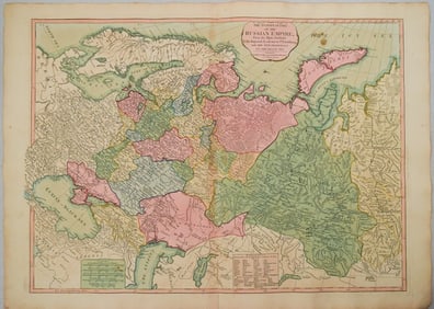 1794 Laurie and Whittle Map of Russia in Europe -- The European Part of the Russian Empire, from the