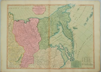 1794 Laurie and Whittle Map of Russia in Asia -- The Asiatic Part of the Russian Empire…
